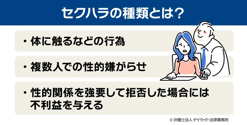 セクハラの種類とは？